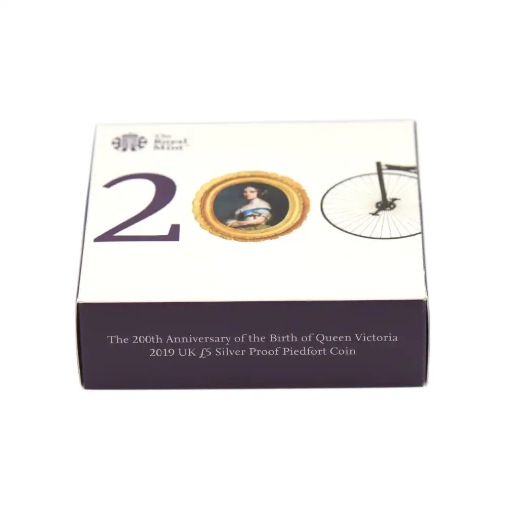モダンコイン7：1801 2019 エリザベス2世 ヴィクトリア女王生誕200周年記念 5ポンドピエフォー銀貨 ファーストリリース NGC PF70UC 箱付き