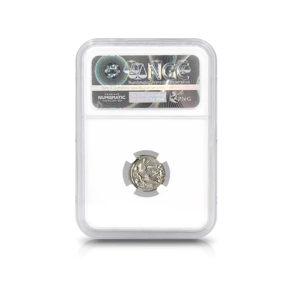 古代コインs5：1815 古代ローマ共和国 紀元前211-208 ヴィクトリアトゥス銀貨 NGC Ch MS Strike: 5/5 Surface: 5/5