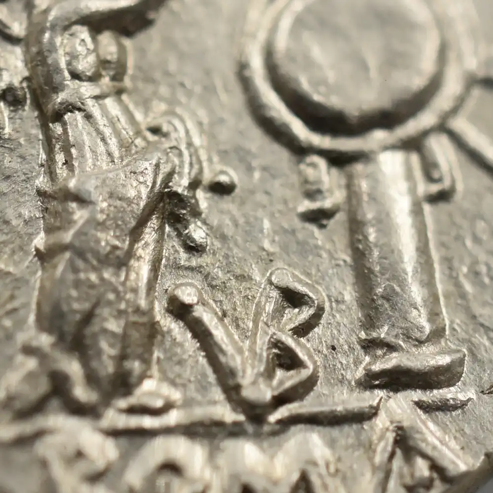 古代コインs10：1815 古代ローマ共和国 紀元前211-208 ヴィクトリアトゥス銀貨 NGC Ch MS Strike: 5/5 Surface: 5/5