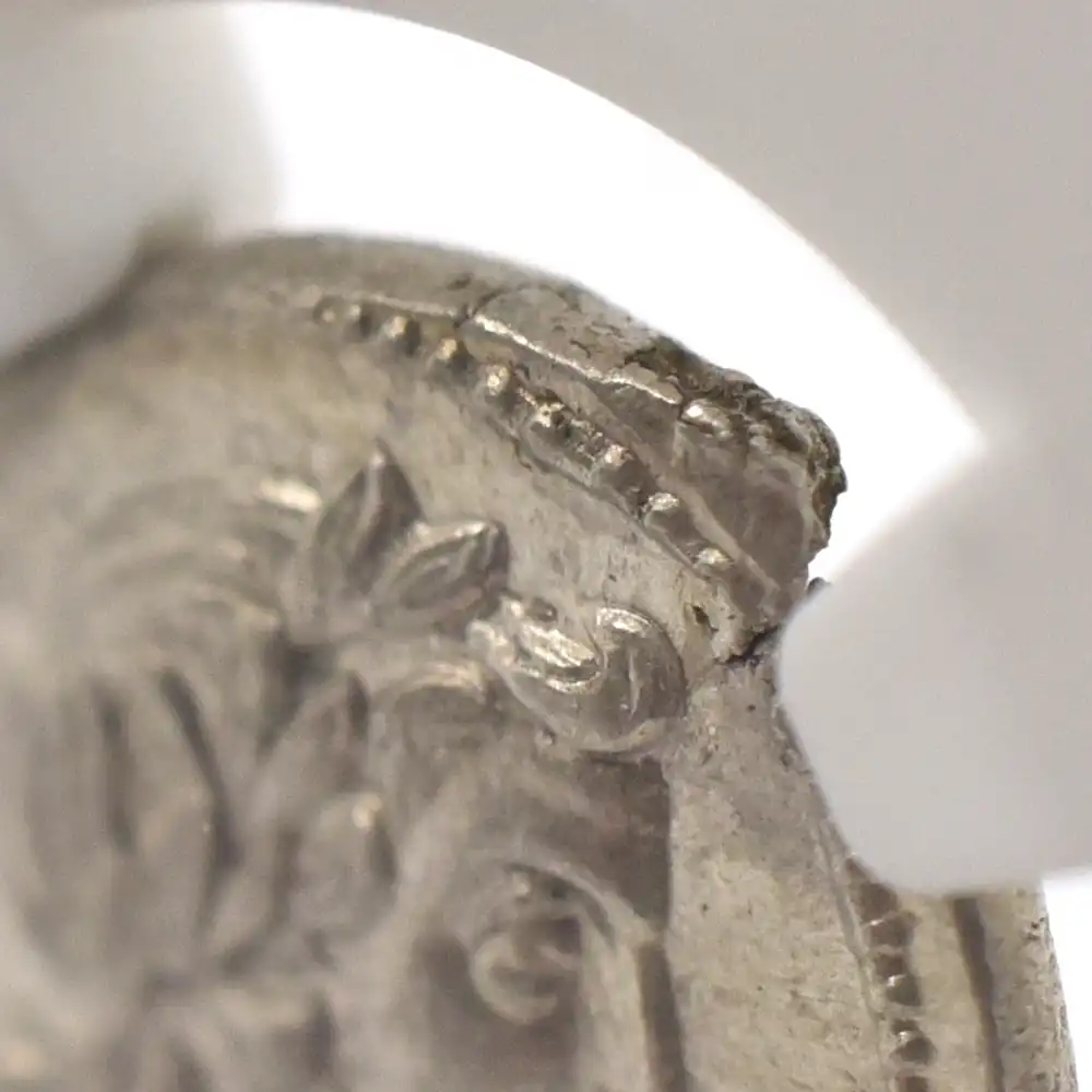 古代コインs13：1815 古代ローマ共和国 紀元前211-208 ヴィクトリアトゥス銀貨 NGC Ch MS Strike: 5/5 Surface: 5/5