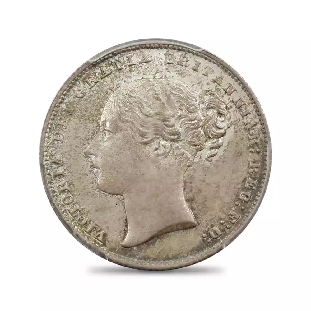 アンティークコイン2：2226 1865 ヴィクトリア女王 1シリング銀貨 PCGS MS67 Die#58