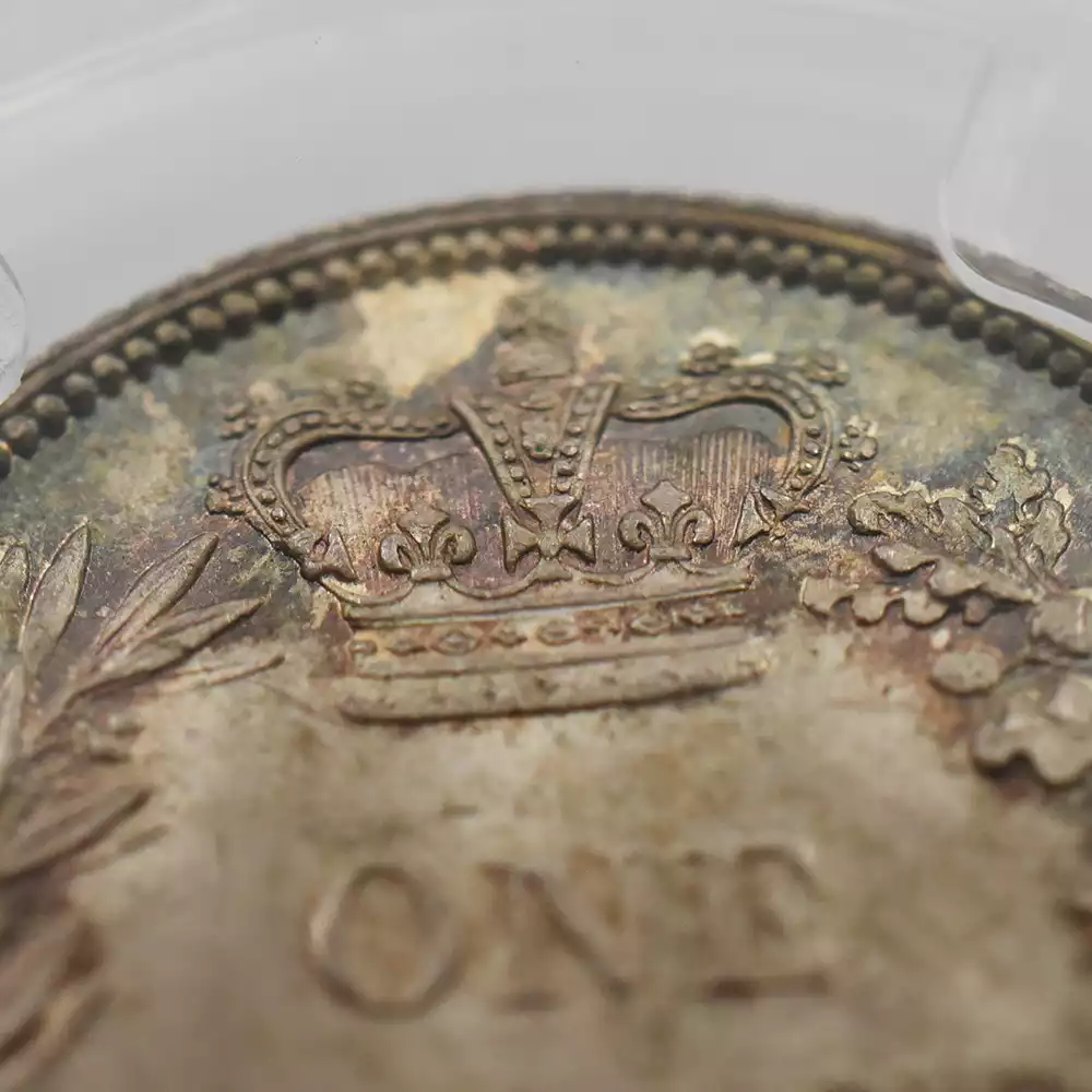アンティークコイン10：2226 1865 ヴィクトリア女王 1シリング銀貨 PCGS MS67 Die#58