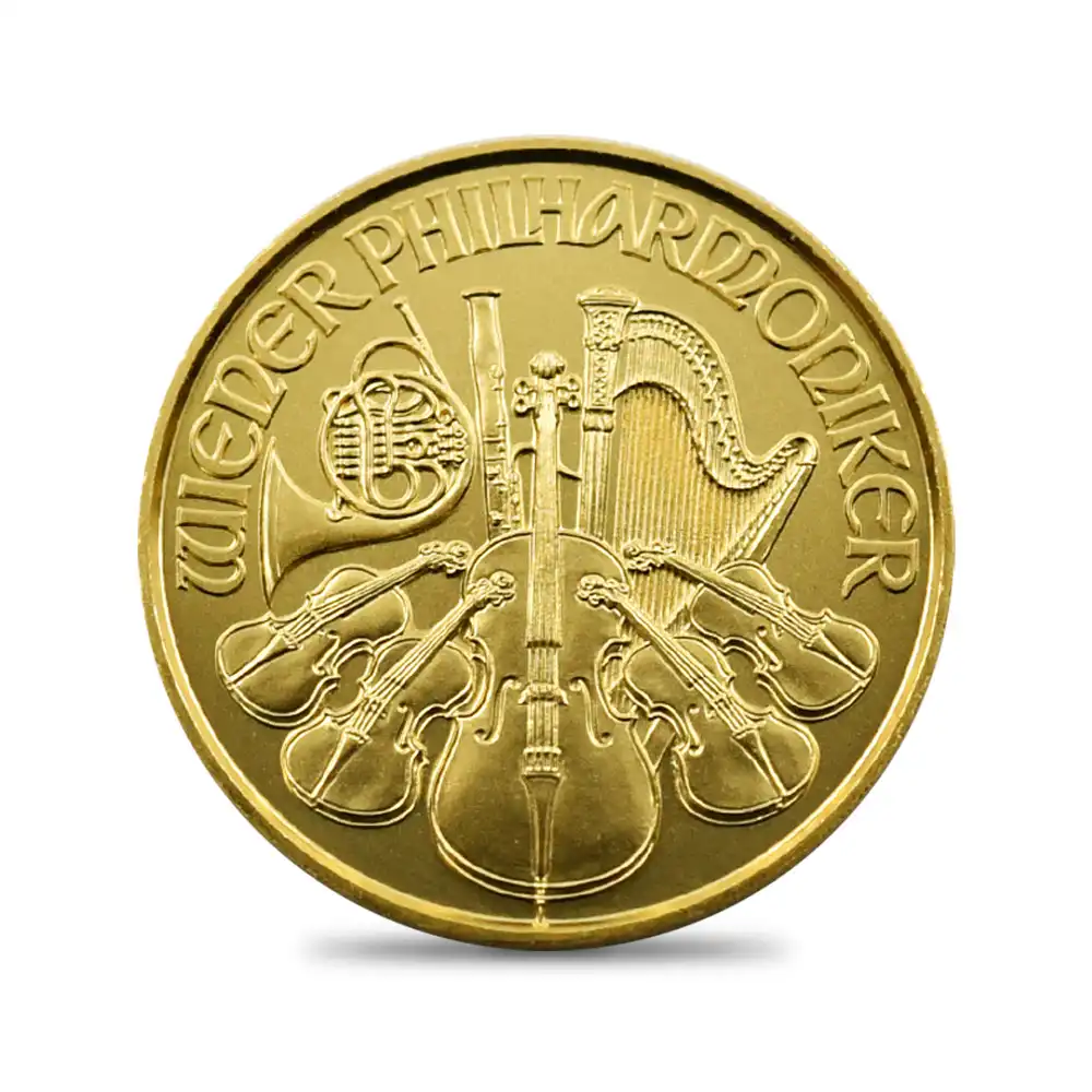 地金型2：1837 オーストリア 2022 ウィーンフィル 10ユーロ 1/10オンス 金貨 【1枚】