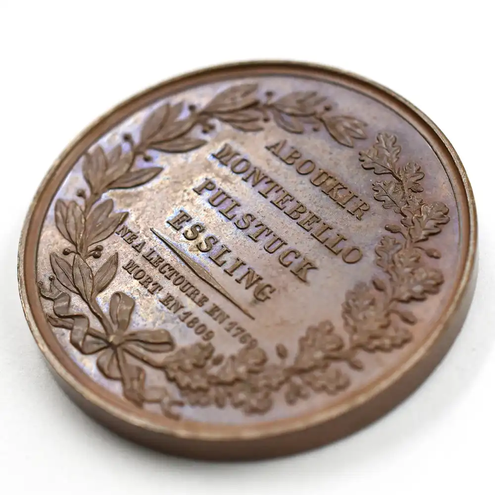 メダル4：1876 フランス 1816-1838 フランスの偉大なる人物コレクション 青銅メダル120枚セット 箱付き
