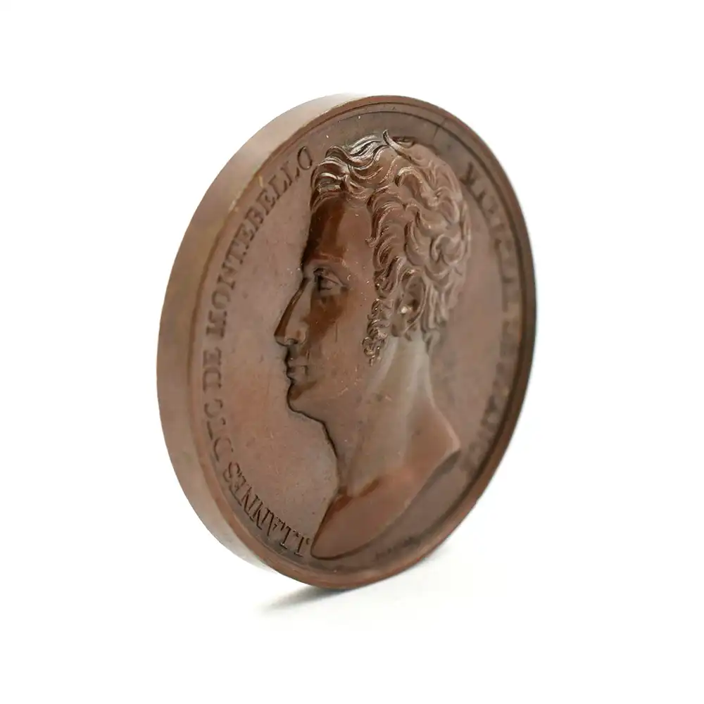 メダル5：1876 フランス 1816-1838 フランスの偉大なる人物コレクション 青銅メダル120枚セット 箱付き