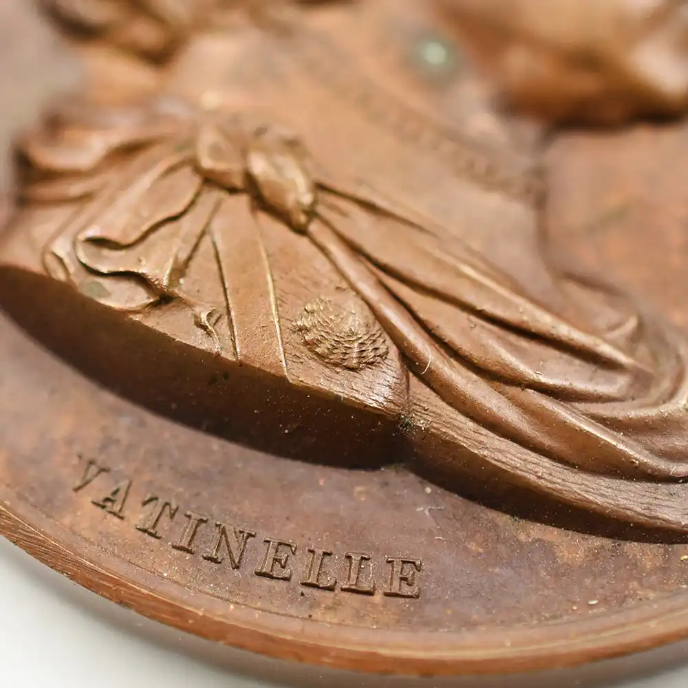 メダルs8：1876 フランス 1816-1838 フランスの偉大なる人物コレクション 青銅メダル120枚セット 箱付き