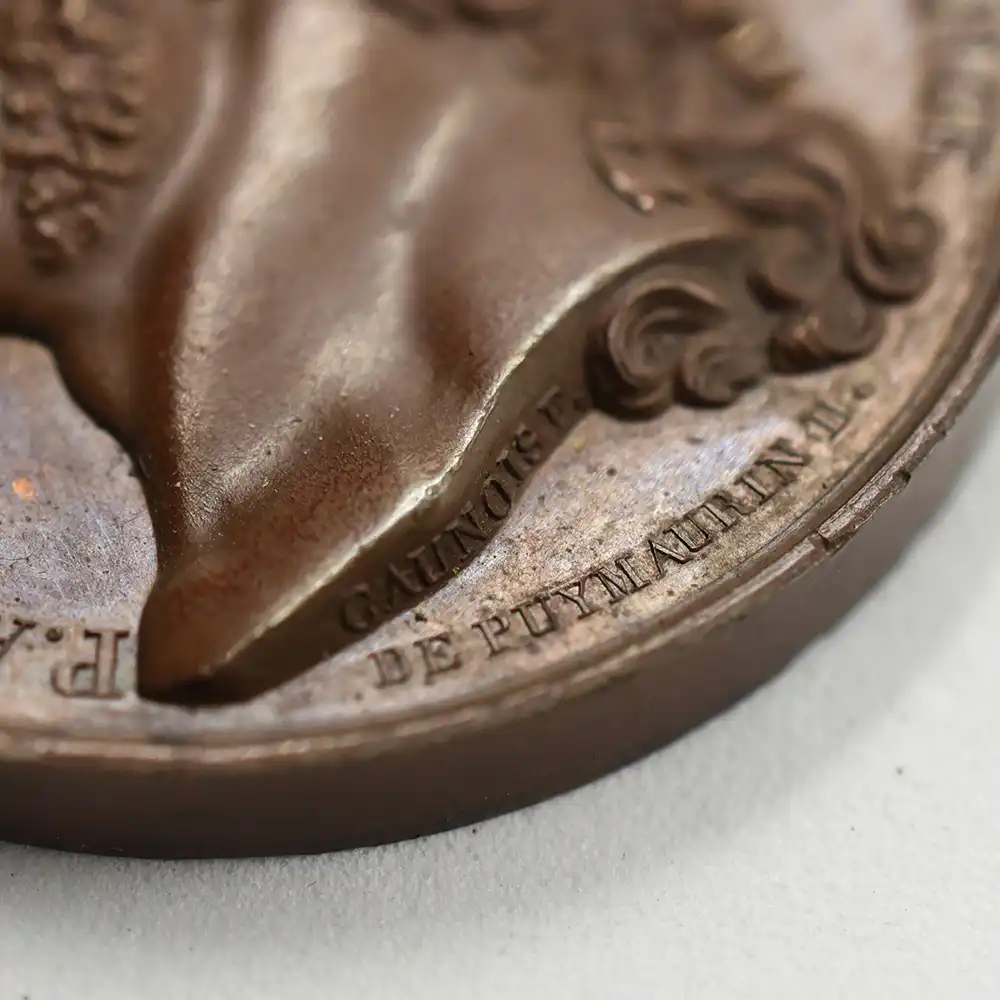 メダル14：1876 フランス 1816-1838 フランスの偉大なる人物コレクション 青銅メダル120枚セット 箱付き