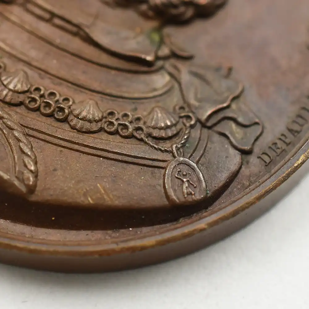 メダル16：1876 フランス 1816-1838 フランスの偉大なる人物コレクション 青銅メダル120枚セット 箱付き