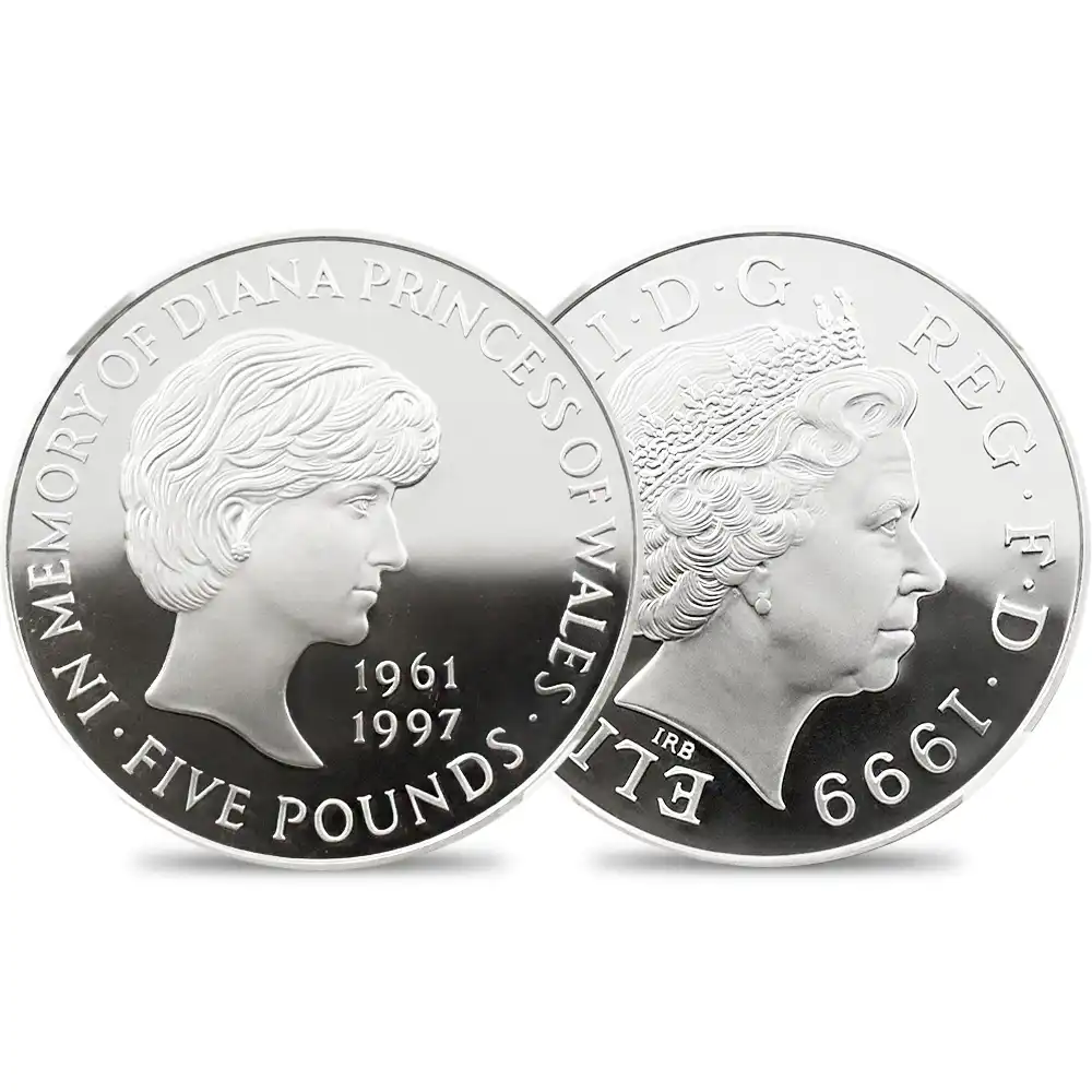 いただきあ 1999年 銀貨 NGC イギリス sTFol-m77771082593 ダイアナ妃 ...
