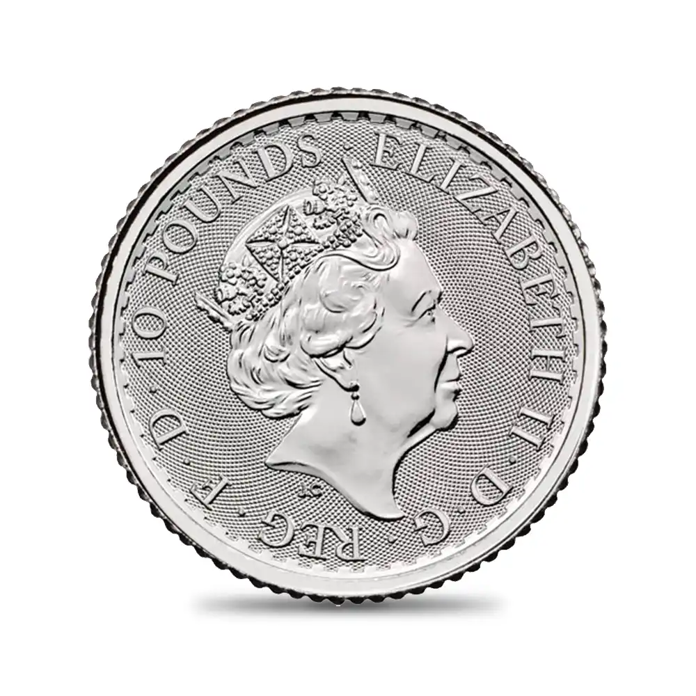 地金型3：6174 イギリス 2020 エリザベス2世 ブリタニア 10ポンド 1/10オンス プラチナ貨 【1枚】 (コインケース付き)