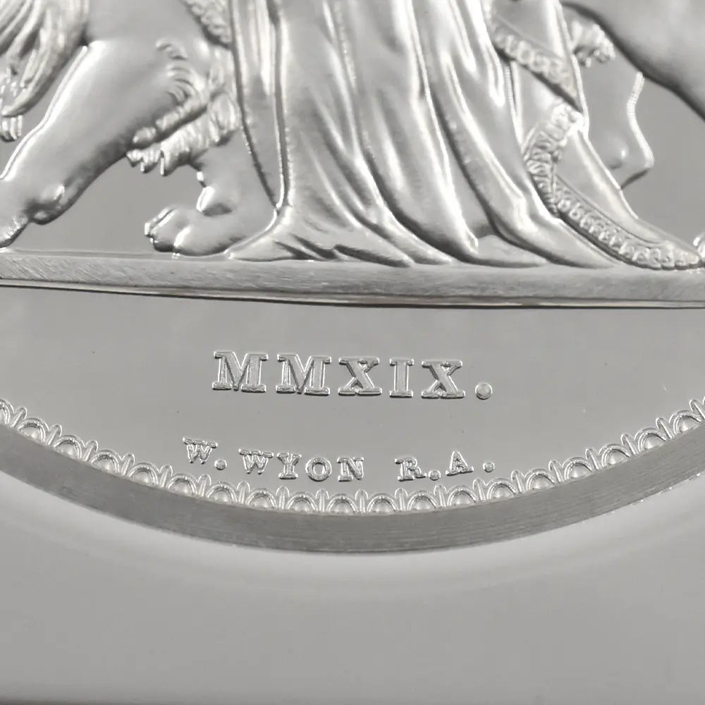 モダンコイン11：6336 2019 エリザベス2世 ウナ＆ライオン 5ポンド2オンス銀貨 NGC PF69UC 箱付き