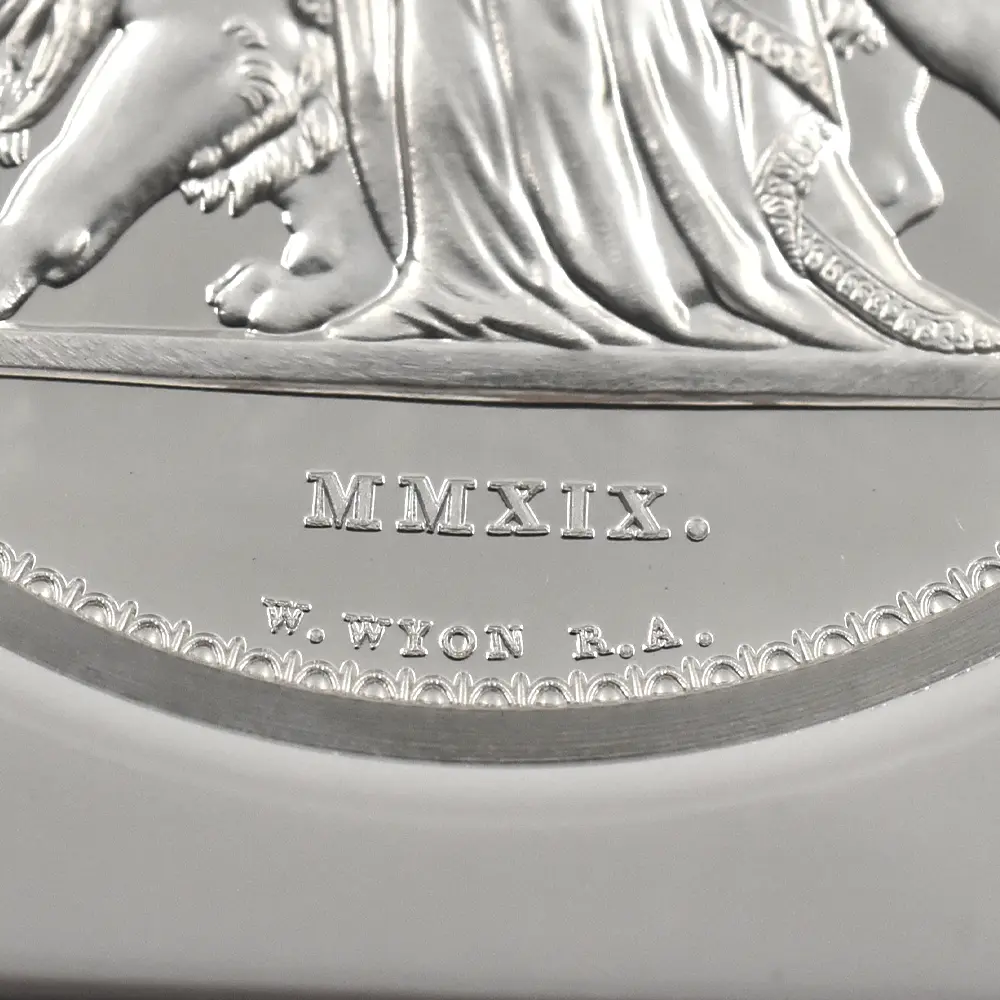 モダンコイン10：6337 2019 エリザベス2世 ウナ＆ライオン 5ポンド2オンス銀貨 NGC PF69UC 箱付き