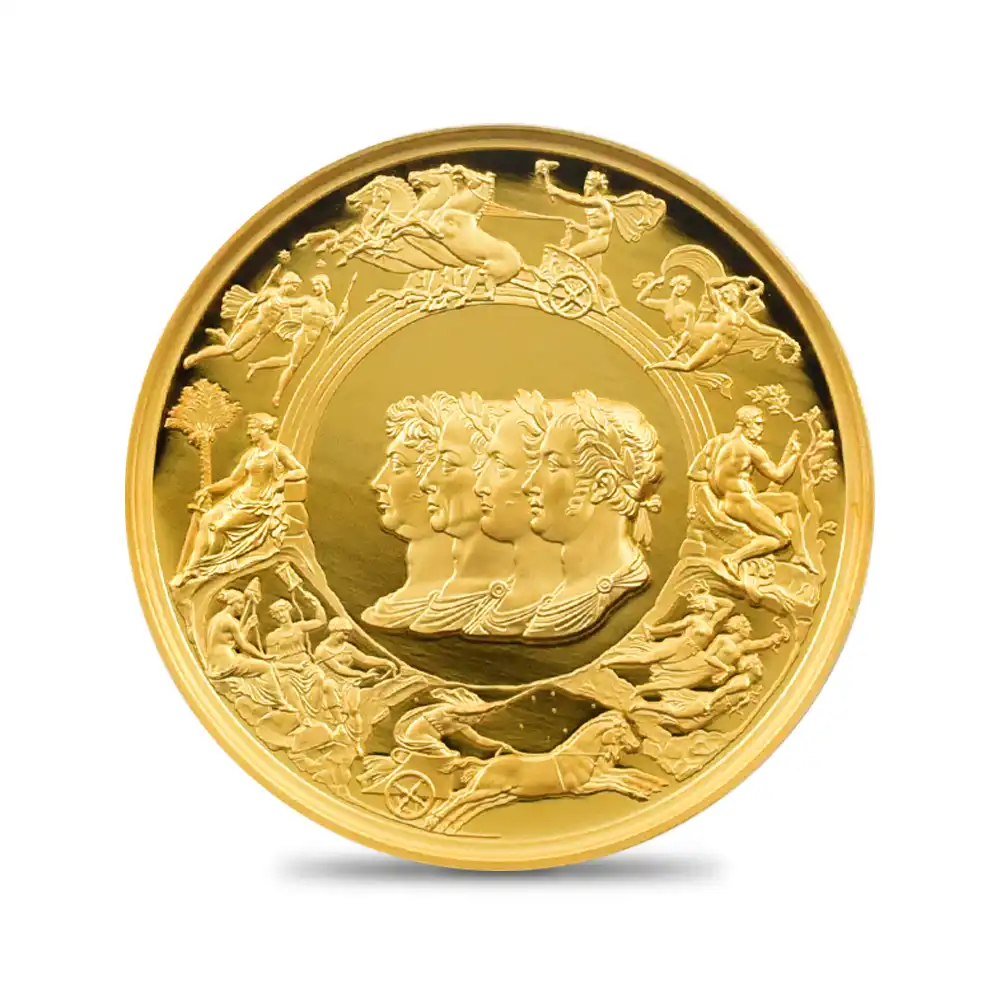 モダンコイン2：6339 2024 チャールズ3世 ワーテルロー・メダル - 連合国代表 200ポンド2オンス金貨 PCGS PR70DC 箱付き