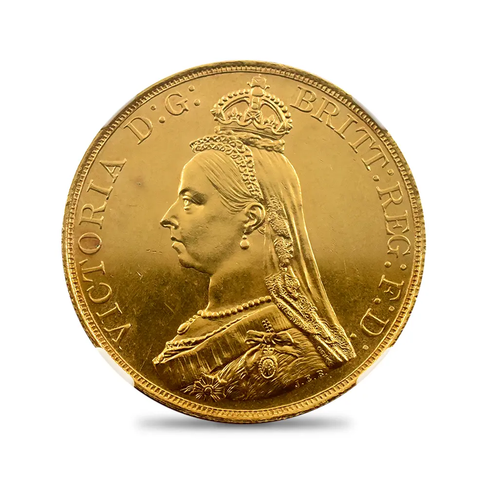 アンティークコイン2:6344 1887 ヴィクトリア女王 ジュビリーヘッド 聖ジョージ竜退治 5ソブリン金貨 NGC MS61 Thorburn Collection