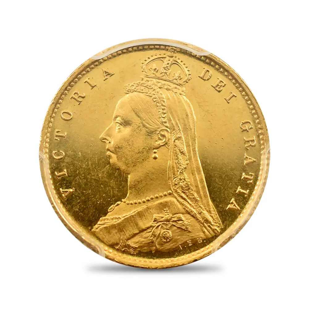 アンティークコイン2:6345 1887 ヴィクトリア女王 ジュビリーヘッド 1/2ソブリン金貨 PCGS MS62 S-3869 Normal JEB