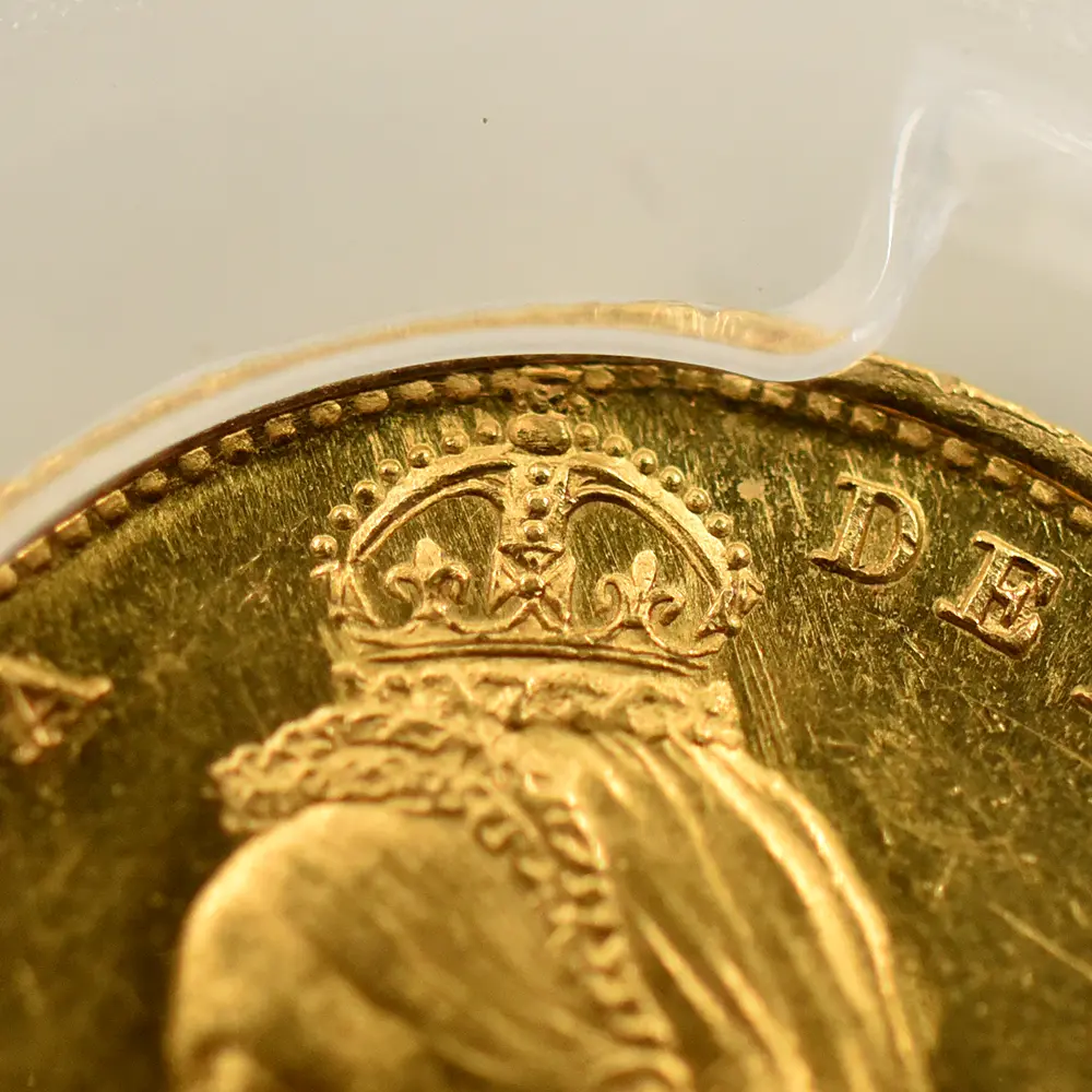 アンティークコイン7:6345 1887 ヴィクトリア女王 ジュビリーヘッド 1/2ソブリン金貨 PCGS MS62 S-3869 Normal JEB