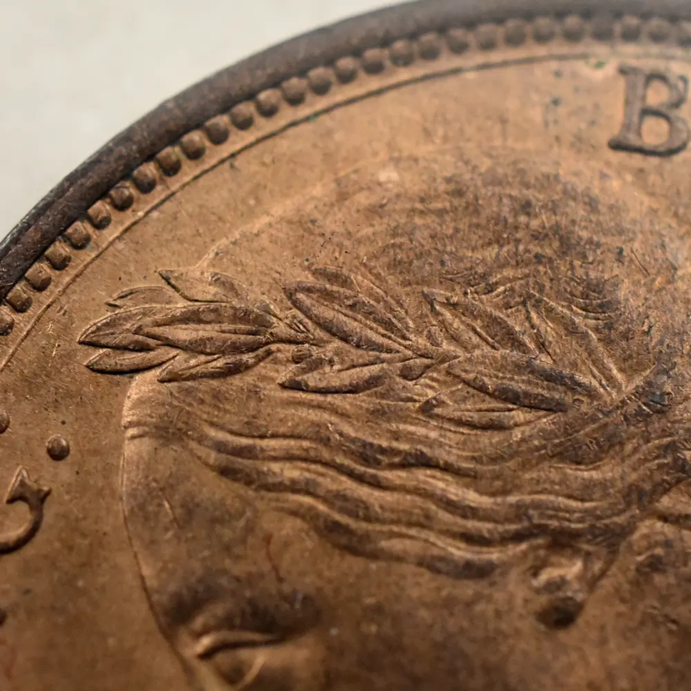 アンティークコイン4:6346 1887 ヴィクトリア女王 ブリタニア ペニー銅貨 未鑑定