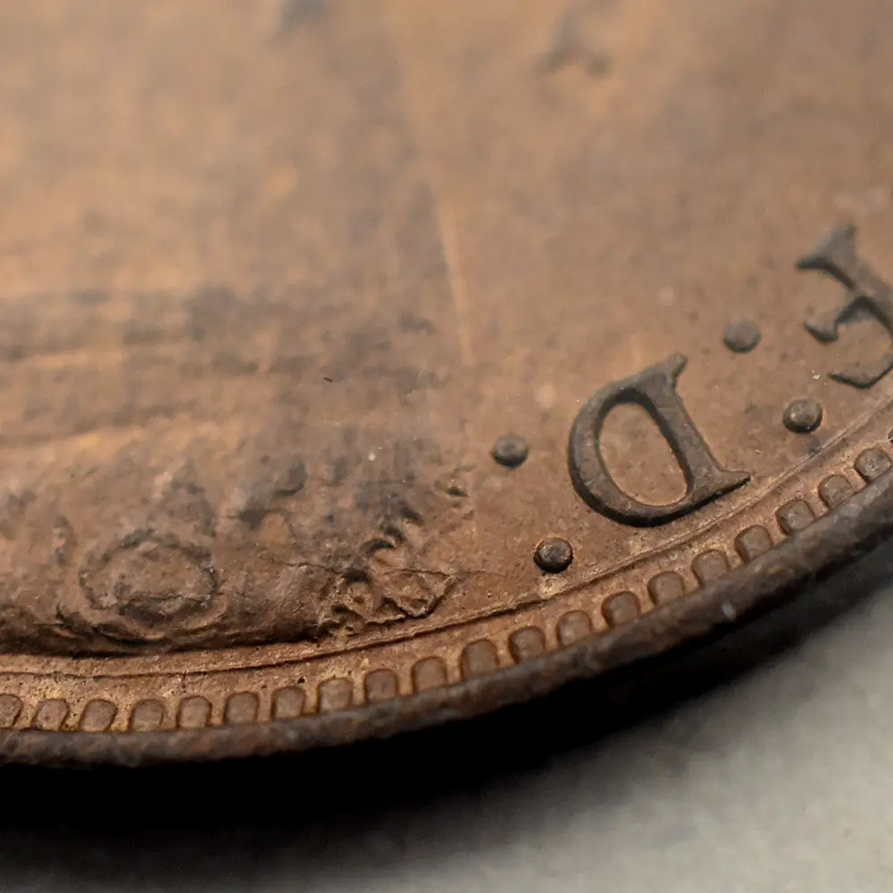 アンティークコイン7:6346 1887 ヴィクトリア女王 ブリタニア ペニー銅貨 未鑑定