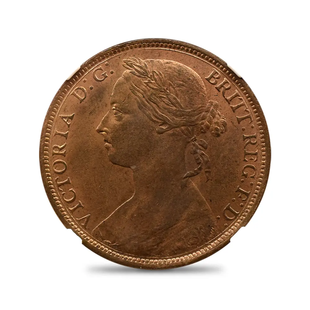 アンティークコイン2:6347 1887 ヴィクトリア女王 ブリタニア エリック・P・ニューマン・コレクション ペニー銅貨 NGC MS64RB