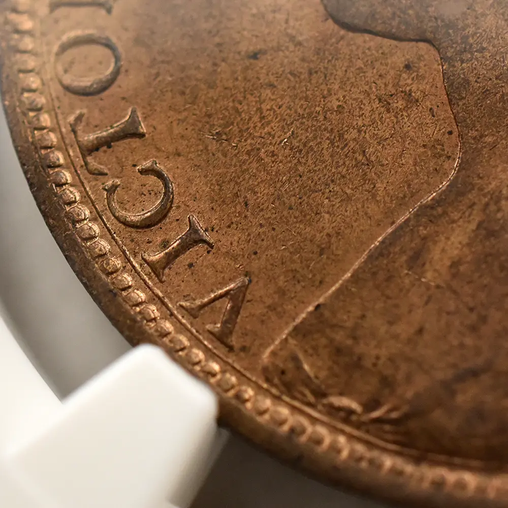 アンティークコイン9:6347 1887 ヴィクトリア女王 ブリタニア エリック・P・ニューマン・コレクション ペニー銅貨 NGC MS64RB