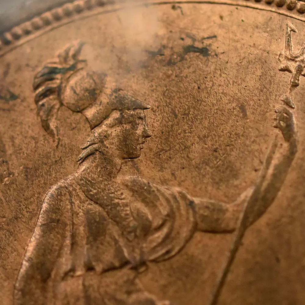 アンティークコイン10:6347 1887 ヴィクトリア女王 ブリタニア エリック・P・ニューマン・コレクション ペニー銅貨 NGC MS64RB