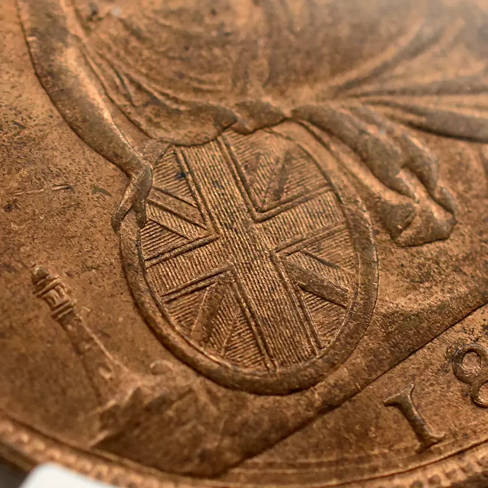 アンティークコイン11:6347 1887 ヴィクトリア女王 ブリタニア エリック・P・ニューマン・コレクション ペニー銅貨 NGC MS64RB