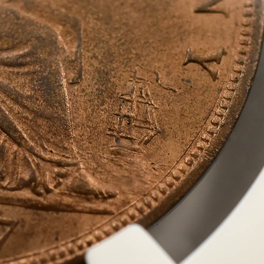 アンティークコイン12:6347 1887 ヴィクトリア女王 ブリタニア エリック・P・ニューマン・コレクション ペニー銅貨 NGC MS64RB