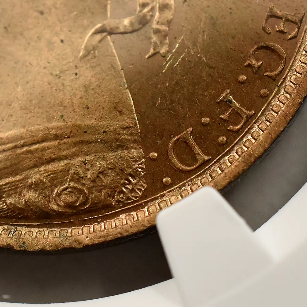 アンティークコイン10:6348 1887 ヴィクトリア女王 ブリタニア ペニー銅貨 NGC MS64RB Thorburn Collection