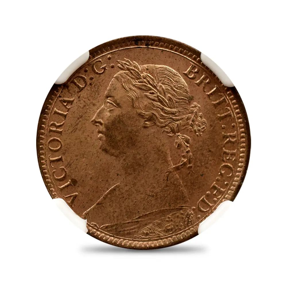 アンティークコイン2:6349 1887 ヴィクトリア女王 ブリタニア 1/4ペニー銅貨 NGC MS64RB Thorburn Collection