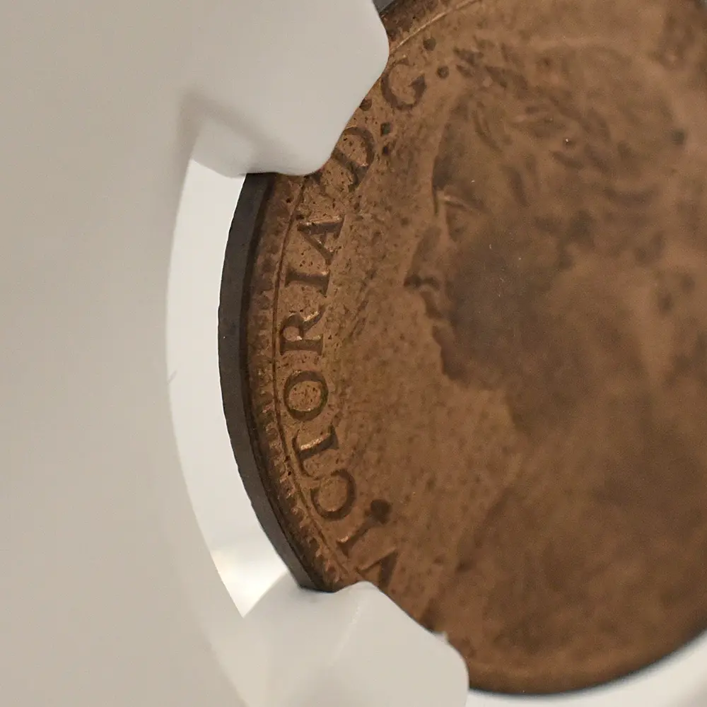 アンティークコイン13:6349 1887 ヴィクトリア女王 ブリタニア 1/4ペニー銅貨 NGC MS64RB Thorburn Collection