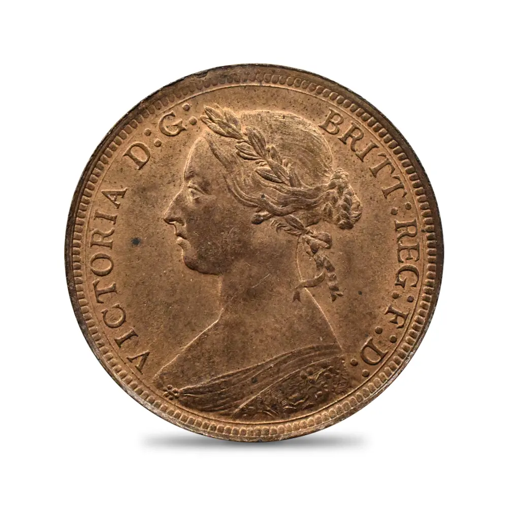アンティークコイン2:6350 1887 ヴィクトリア女王 ブリタニア 1/2ペニー銅貨 未鑑定