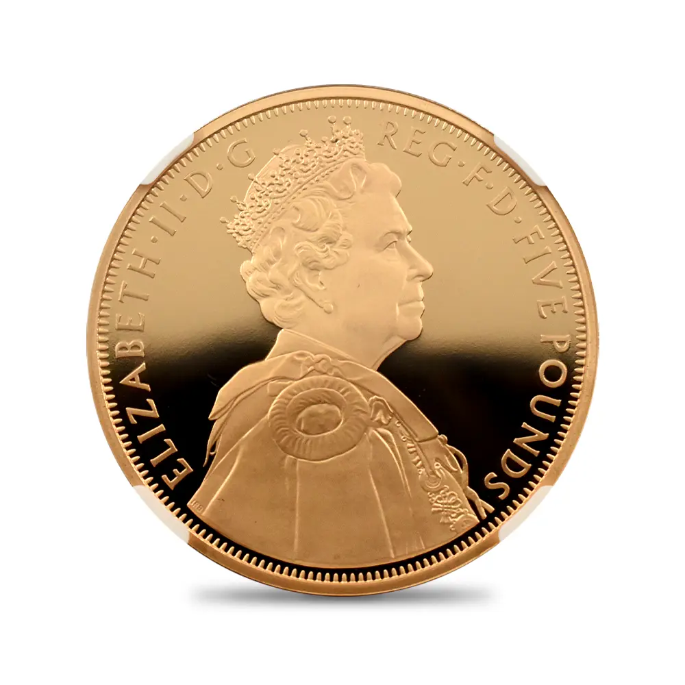 モダンコイン3:6352 2012 エリザベス2世 即位60周年記念 ダイアモンドジュビリー 5ポンド金貨 NGC PF70UC