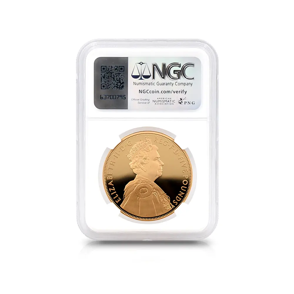 モダンコイン5:6352 2012 エリザベス2世 即位60周年記念 ダイアモンドジュビリー 5ポンド金貨 NGC PF70UC