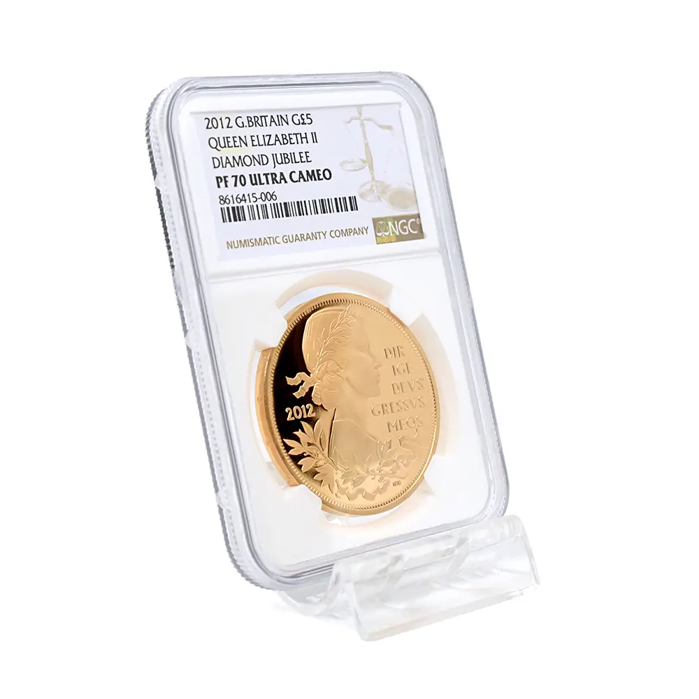 モダンコイン6:6352 2012 エリザベス2世 即位60周年記念 ダイアモンドジュビリー 5ポンド金貨 NGC PF70UC