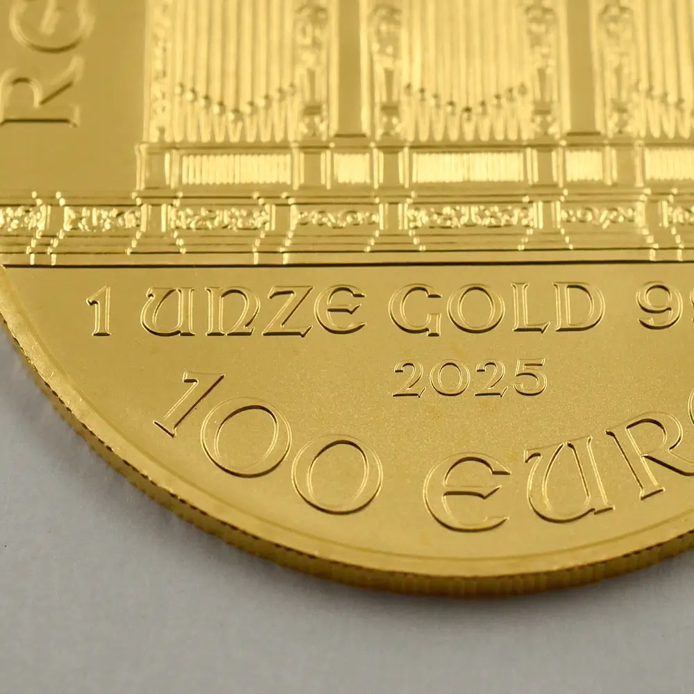 地金型5：6362 【R-TRUST様専用・5000円割引後価格】 オーストリア 2025 ウィーンフィル 100ユーロ 1オンス 金貨 【10枚】  (コインケース付き)