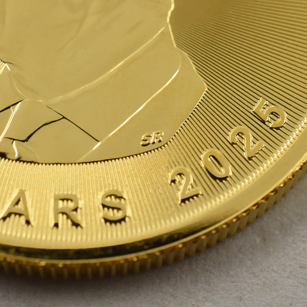 地金型8：6364 【R-TRUST様専用・2500円割引後価格】 カナダ 2025 チャールズ3世 メイプルリーフ 50ドル 1オンス 地金型金貨 【5枚】 (コインケース付き)