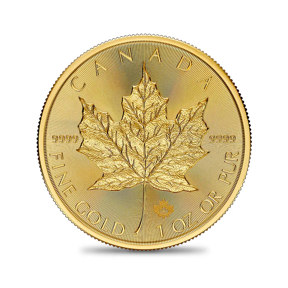 地金型3：6365 【R-TRUST様専用・5000円割引後価格】 カナダ 2025 チャールズ3世 メイプルリーフ 50ドル 1オンス 地金型金貨 【10枚】 (コインケース付き)