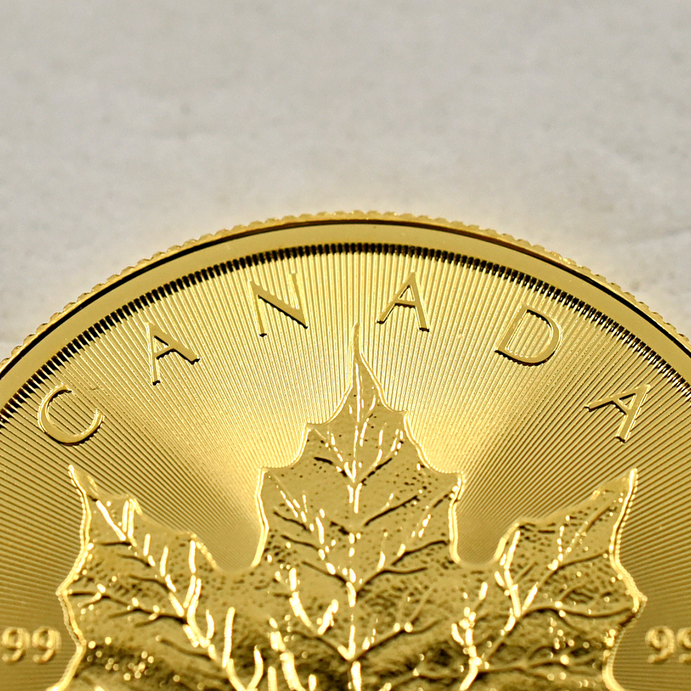 地金型5：6365 【R-TRUST様専用・5000円割引後価格】 カナダ 2025 チャールズ3世 メイプルリーフ 50ドル 1オンス 地金型金貨 【10枚】 (コインケース付き)