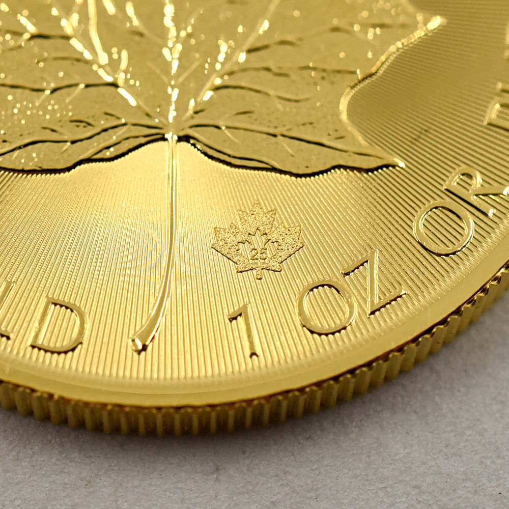 地金型6：6365 【R-TRUST様専用・5000円割引後価格】 カナダ 2025 チャールズ3世 メイプルリーフ 50ドル 1オンス 地金型金貨 【10枚】 (コインケース付き)