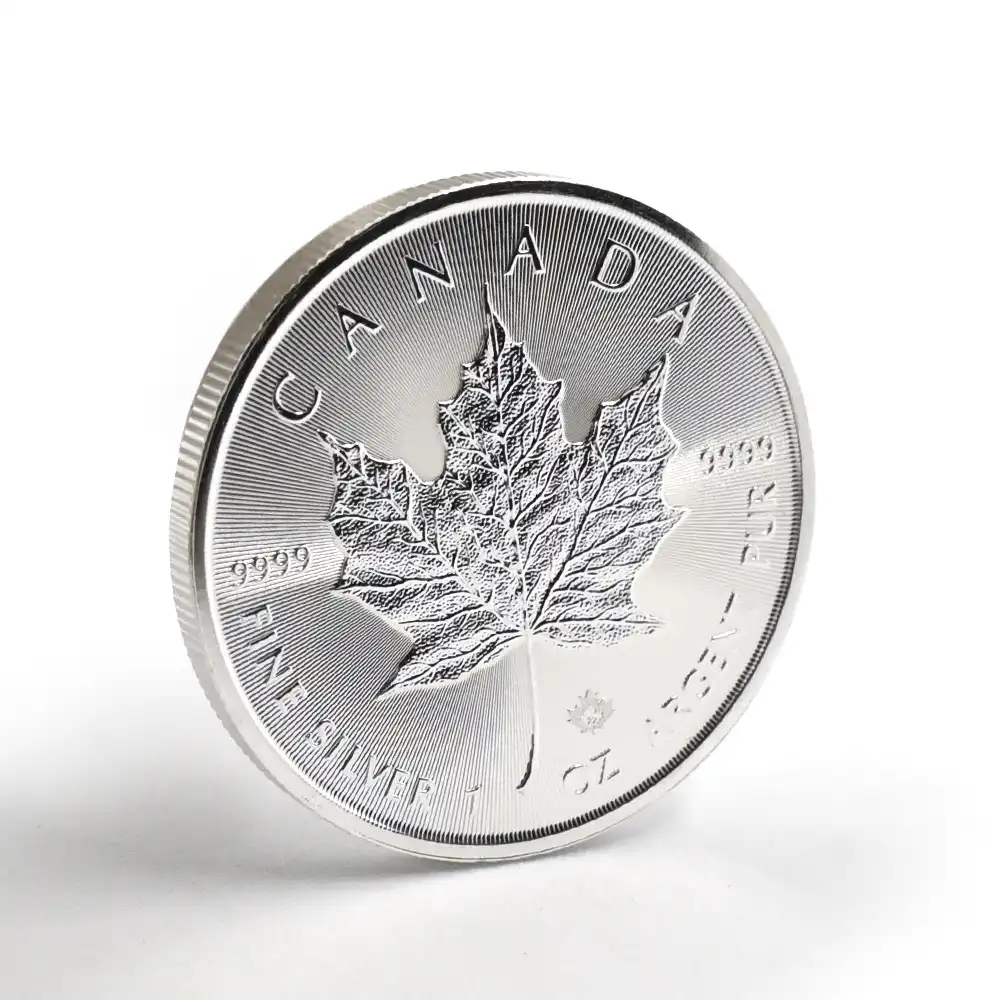 地金型s5：2020 カナダ 2022 エリザベス２世 メイプルリーフ  5ドル1オンス 地金型銀貨　【5枚】