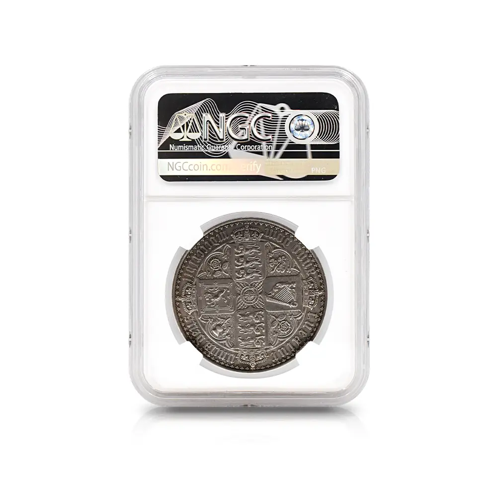 アンティークコイン5：6372 1847 ヴィクトリア女王 ゴチッククラウン銀貨 アンデシモエッジ NGC PF55