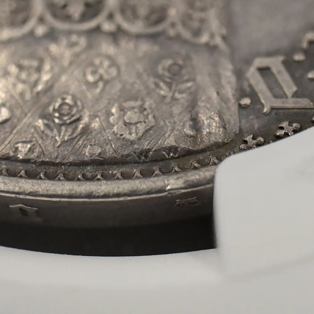 アンティークコイン10：6372 1847 ヴィクトリア女王 ゴチッククラウン銀貨 アンデシモエッジ NGC PF55
