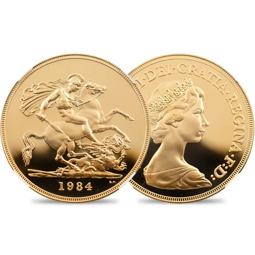 1984年 イギリス エリザベス2世 1/2ソブリン NGC PF70UCtakaコイン