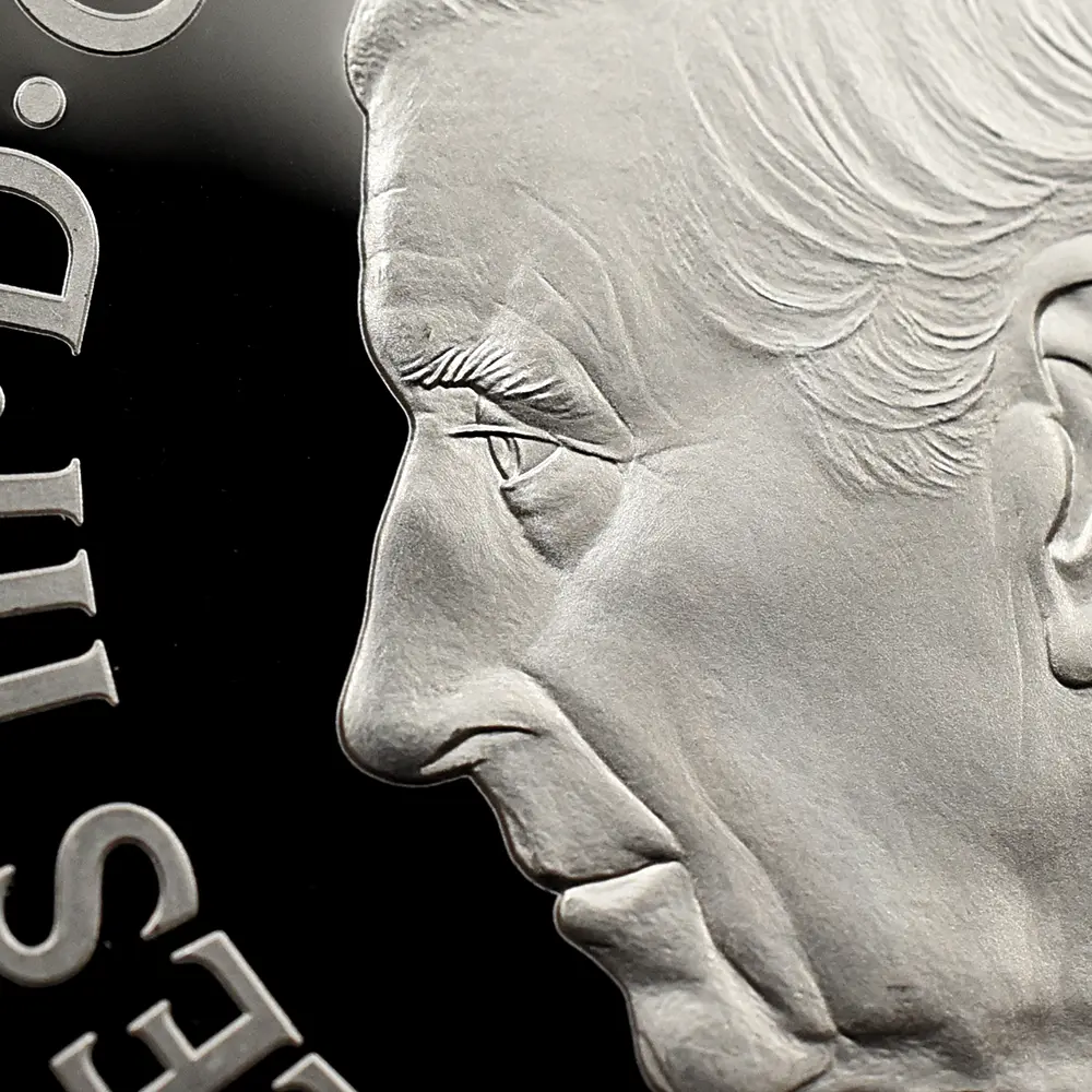 モダンコイン10:6202 2026 チャールズ3世 エリザベス2世のコイン肖像シリーズ 第一弾 ヤングヤングエリザベス 5ポンドプルーフピェフォー銀貨 未鑑定 箱付き