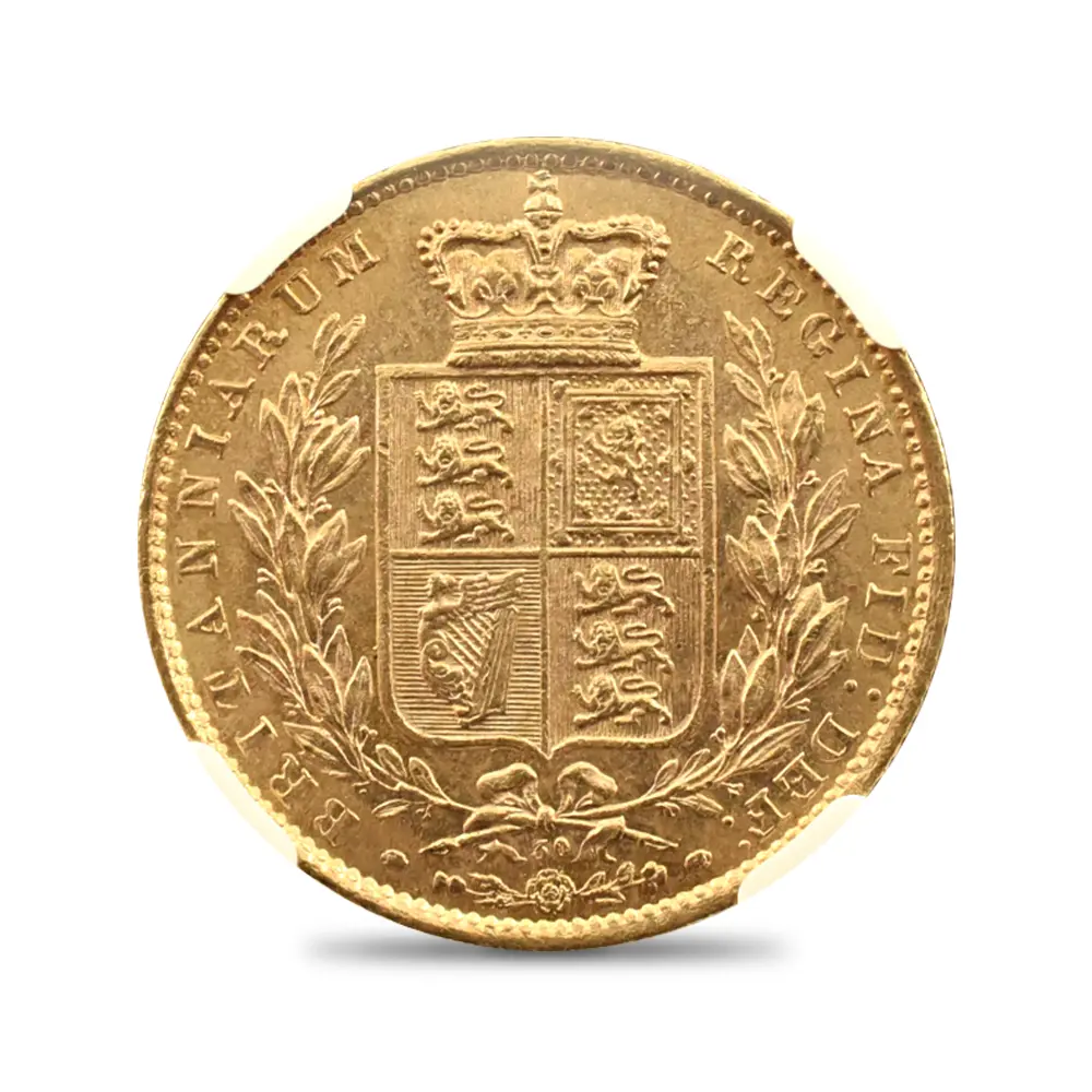アンティークコイン3：5020 1871 ヴィクトリア女王 ヤングヘッド ソブリン金貨 NGC MS64
