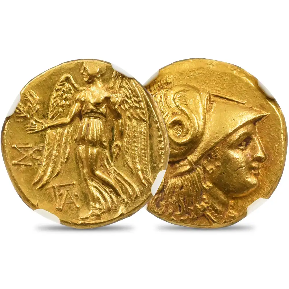 古代コイン1：2094 マケドニア王国 紀元前336-323 アレクサンドロス3世 スターテル金貨 NGC Ch AU Strike: 4/5 Surface: 4/5