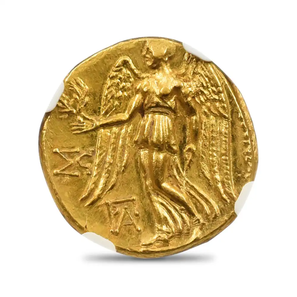 古代コインs3：2094 マケドニア王国 紀元前336-323 アレクサンドロス3世 スターテル金貨 NGC Ch AU Strike: 4/5 Surface: 4/5