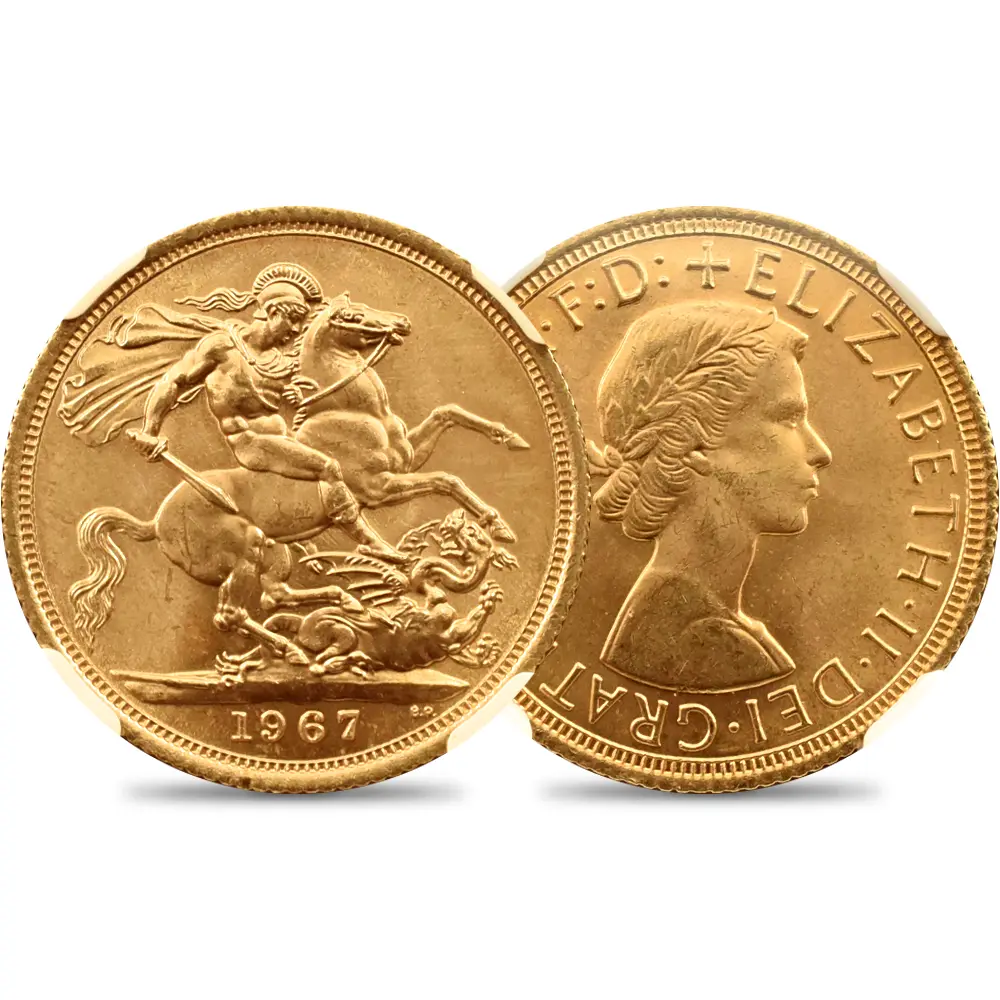 金貨　1967年　イギリス　エリザベス女王(ヤングヤング)  ソブリン金貨　古銭 金貨1967年イギリスエリザベス女王(ヤングヤング) ソブリン金貨古銭