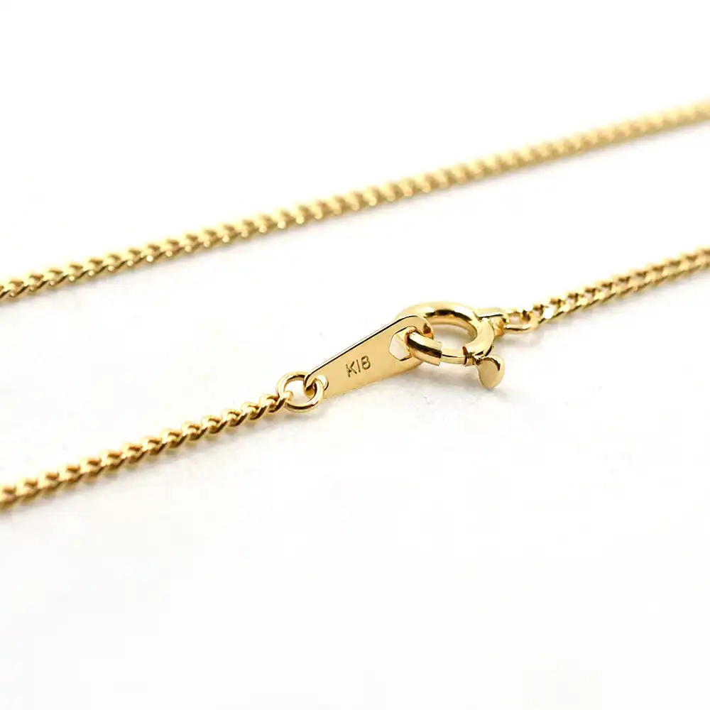 地金型2:6379 ネックレス チェーン ゴールド 18金(K18)中空キヘイ040 全長約45cm 重量 約1.6g K18刻印入り