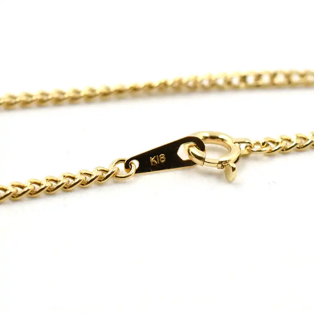 地金型2:6380 ネックレス チェーン ゴールド 18金(K18)中空キヘイ050 全長約45cm 重量 約2.5g K18刻印入り